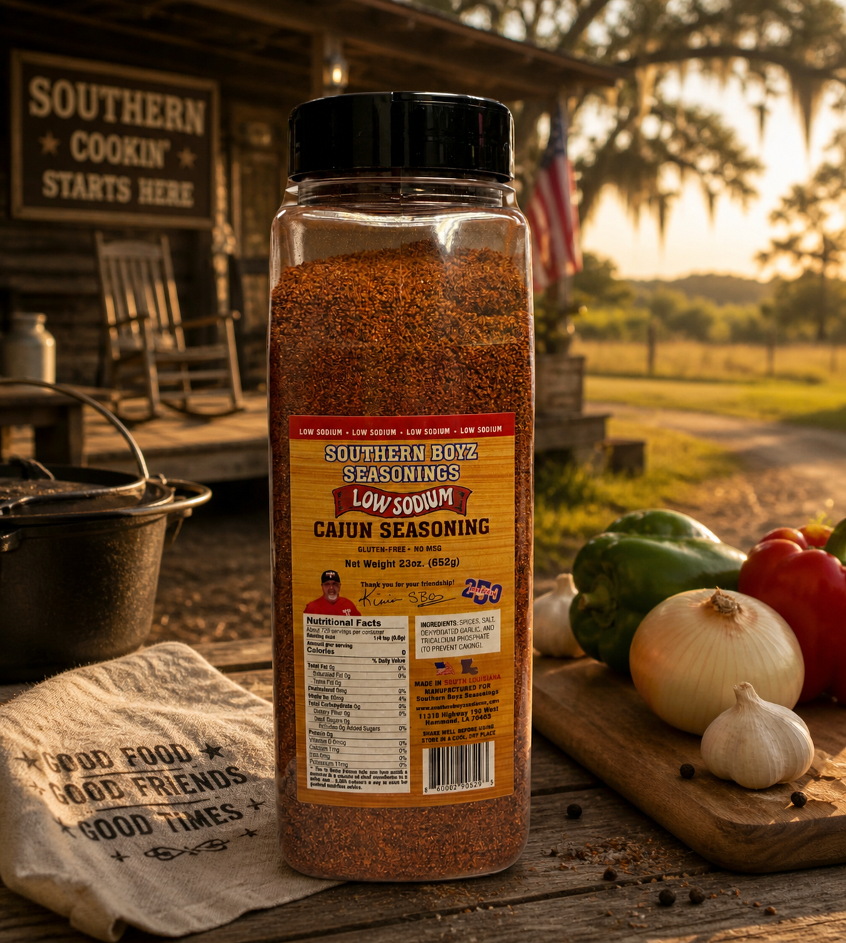23 OZ SBO Low Sodium Cajun Seasoning