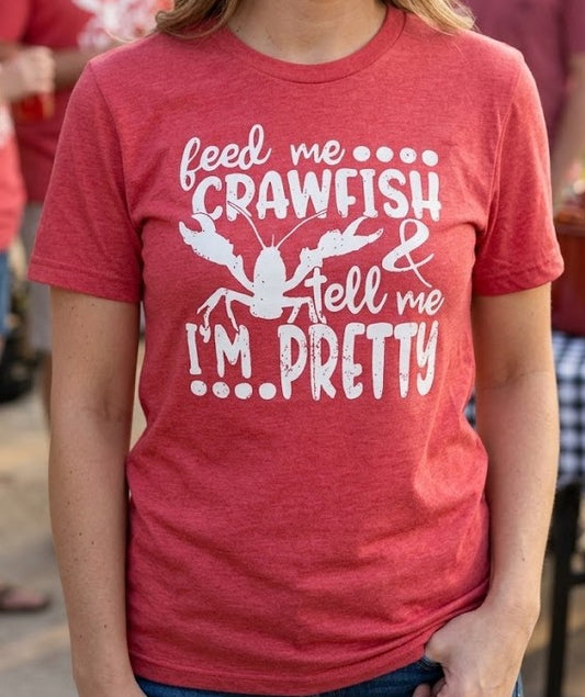 Feed me CRAWFISH & tell me I'M PRETTY t-shirt