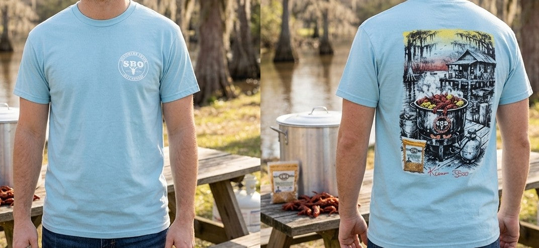 Blue SBO Crawfish Boil Tee