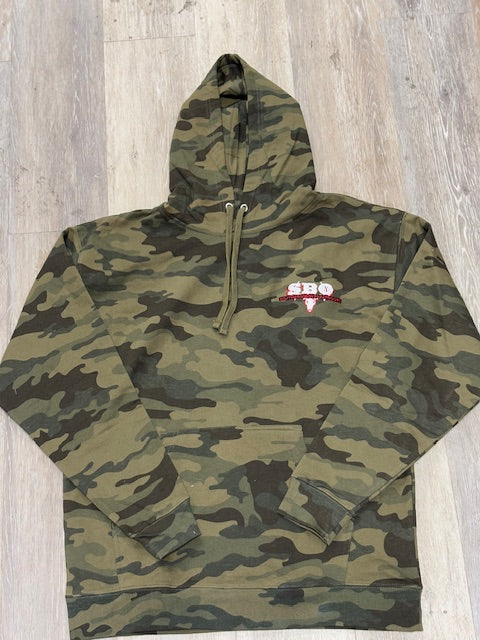 Camo SBO hoodie embroidered