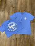 light blue short sleeve t-shirt new round SBO logo