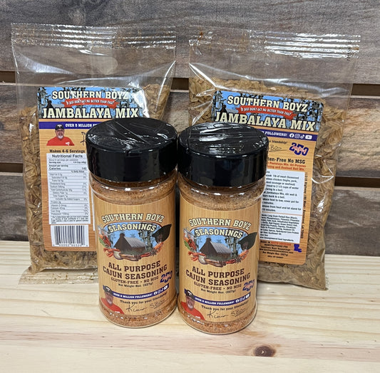 SBO (2) JAMBALAYA  AND (2) ALL PURPOSE SEASONING