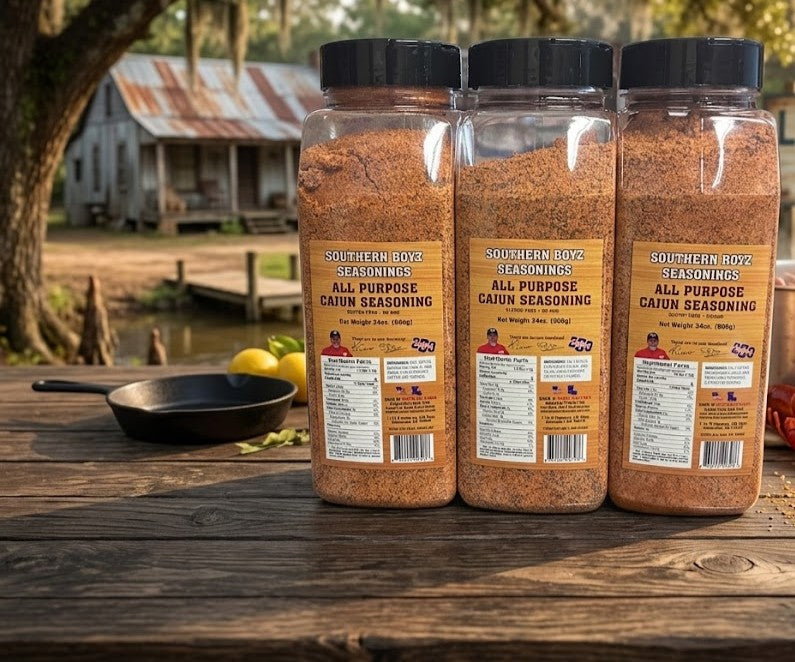 (3) 34 OZ SBO All Purpose Cajun Seasoning
