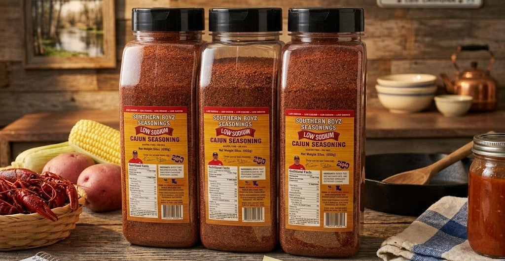 3 23oz SBO Low Sodium Cajun Seasoning